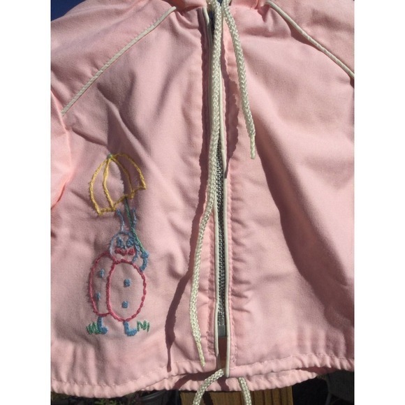 Vintage tidykins baby’s jacket size 18 24 months pink embroidered hooded READ - Picture 3 of 11